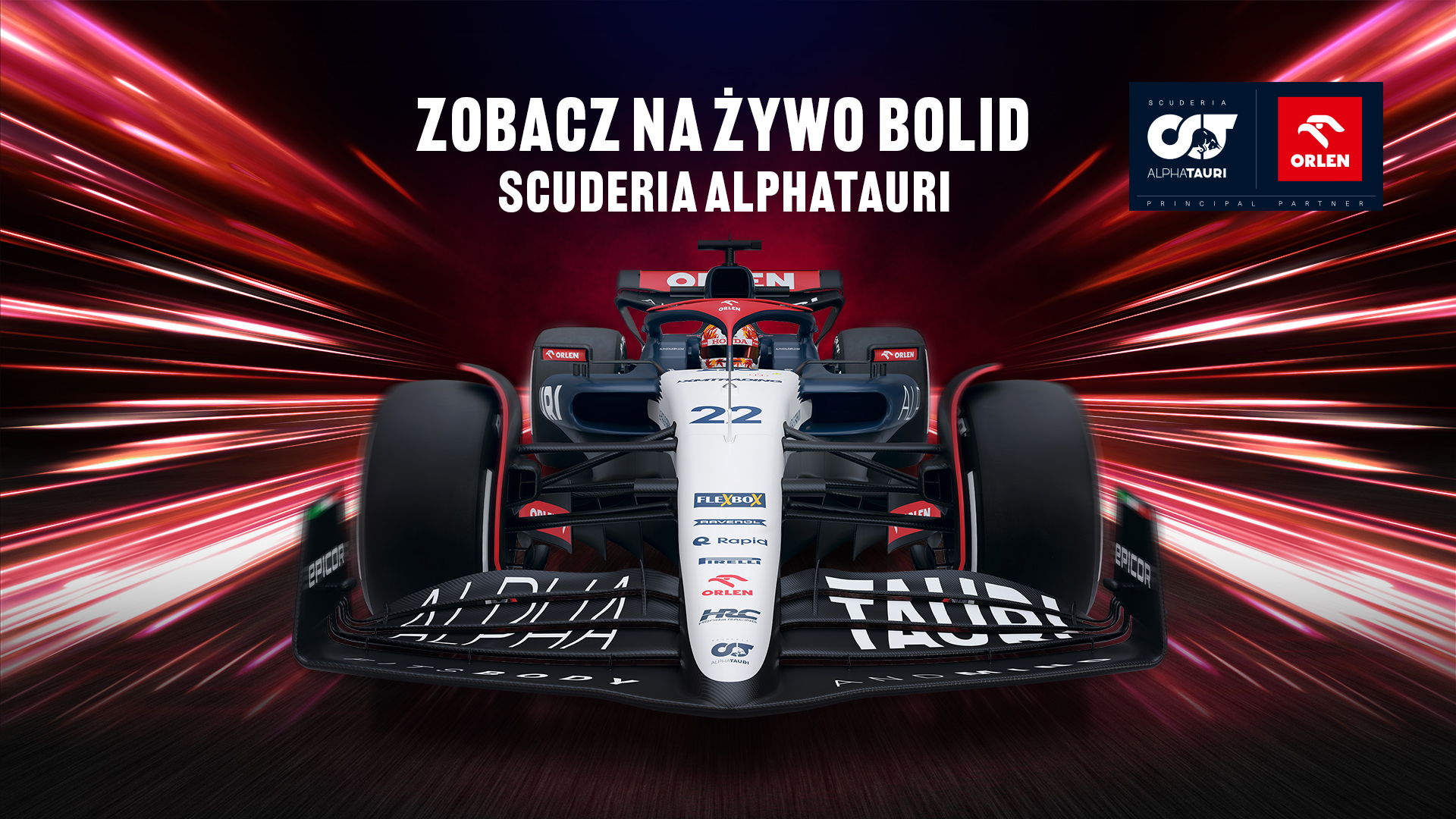 Bolid Scuderia AlphaTauri rusza w tour promocyjny  po stacjach ORLEN w Polsce